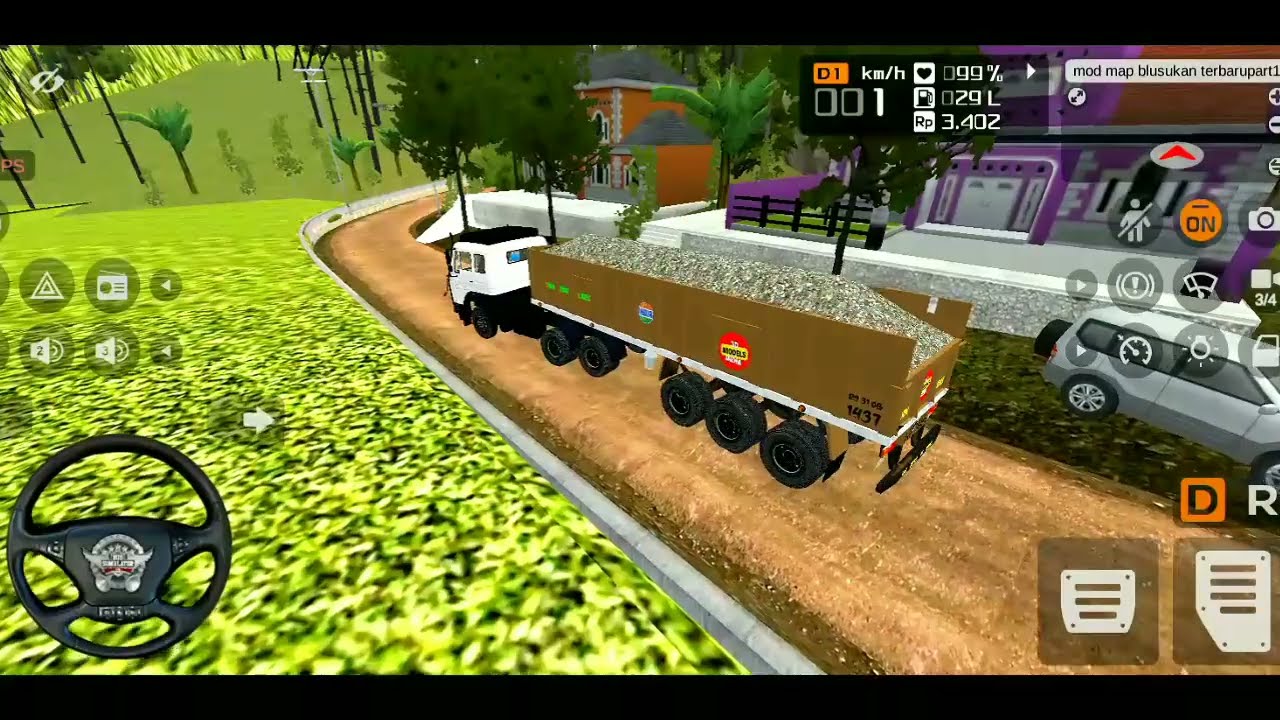 22 Wheels Big Truck offRoad Drive full Material Loaded Truck off Road Map Driving Gameplay