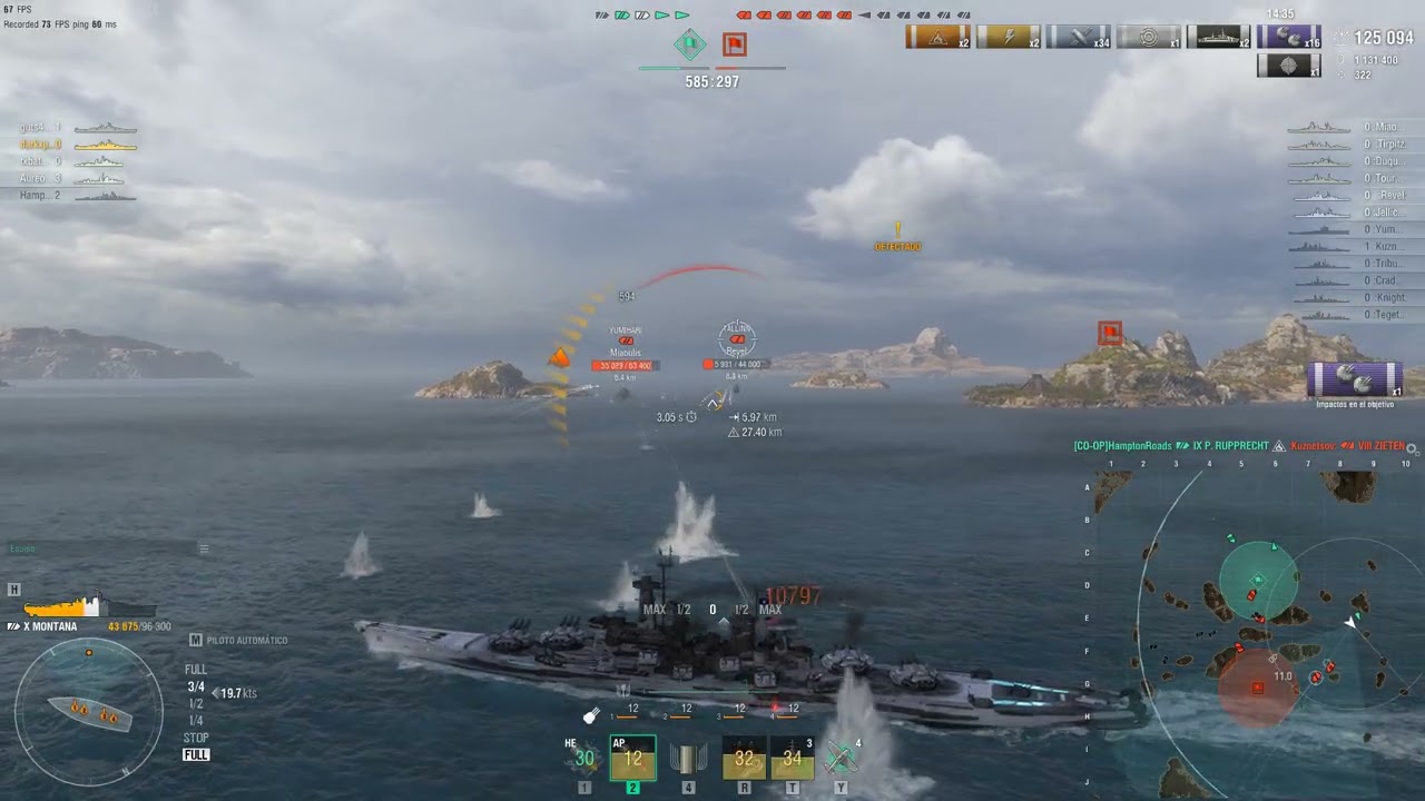 World of Warships | Acorazado Americano Montana | Batalla Asimétrica