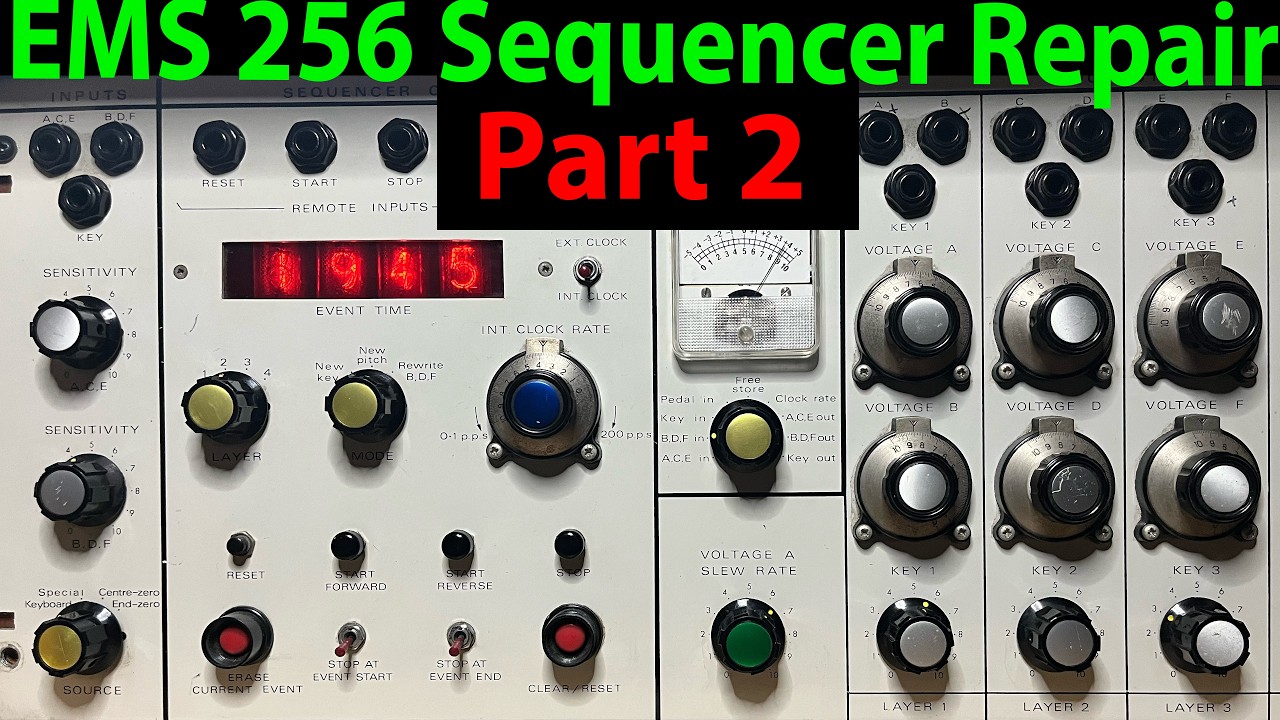 EMS 256 Sequencer Repair Part 2 Re-Cap circuit cards and devising a plan.