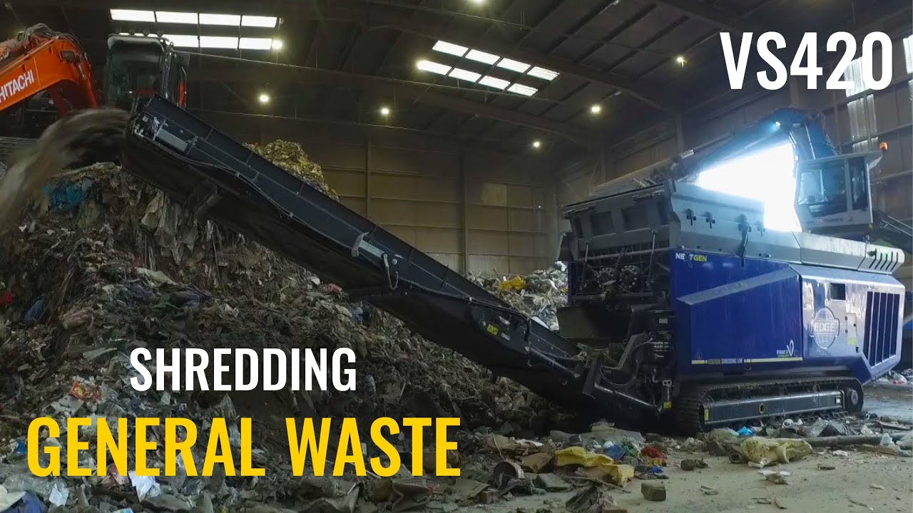 EDGE VS420 Mobile Shredder Processing General Waste to minus 400mm