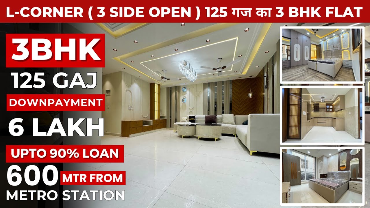 125 Gaj L-Corner 3 BHK Luxury Flat in Delhi | Property in Delhi | Sachdeva Homes | Near Metro