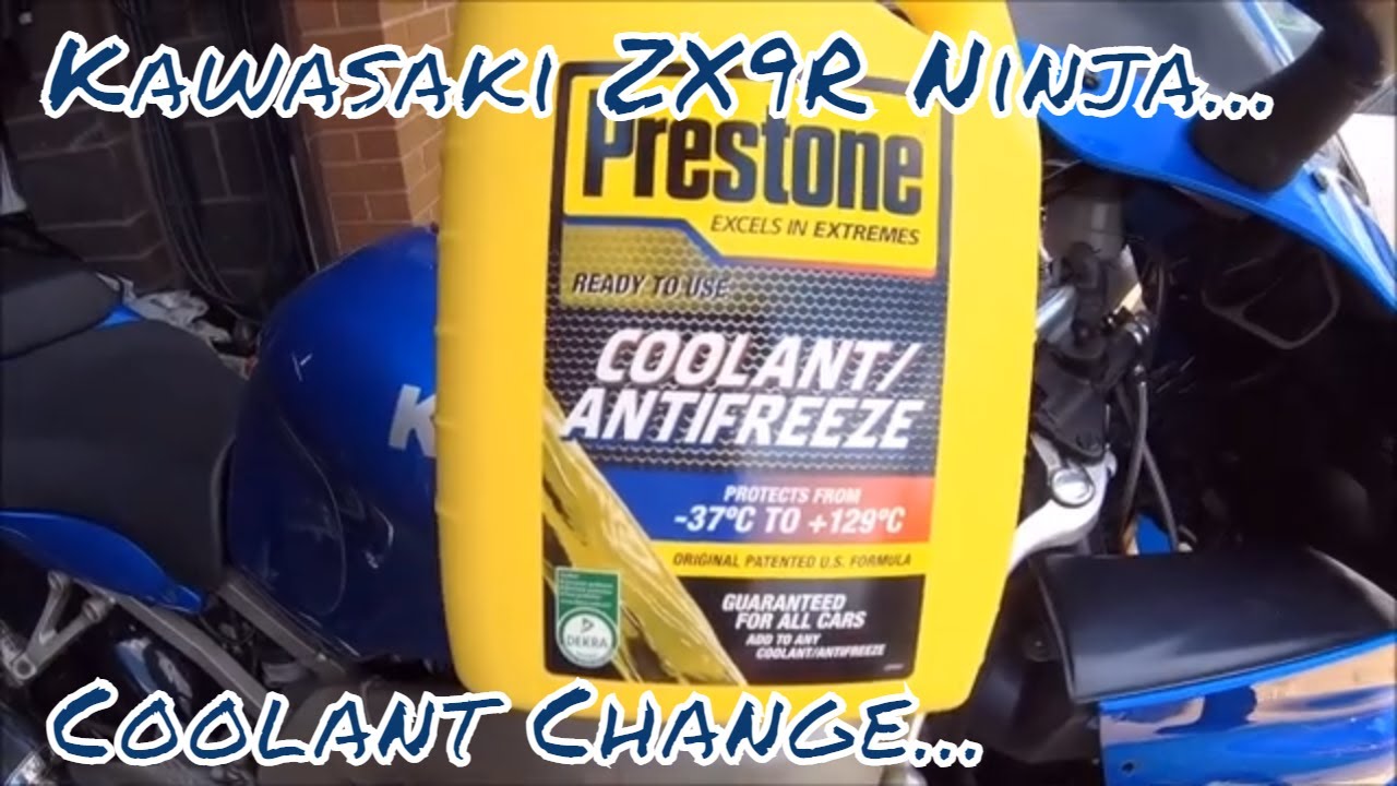 Kawasaki ZX9R | Changing the coolant and a quick ride.