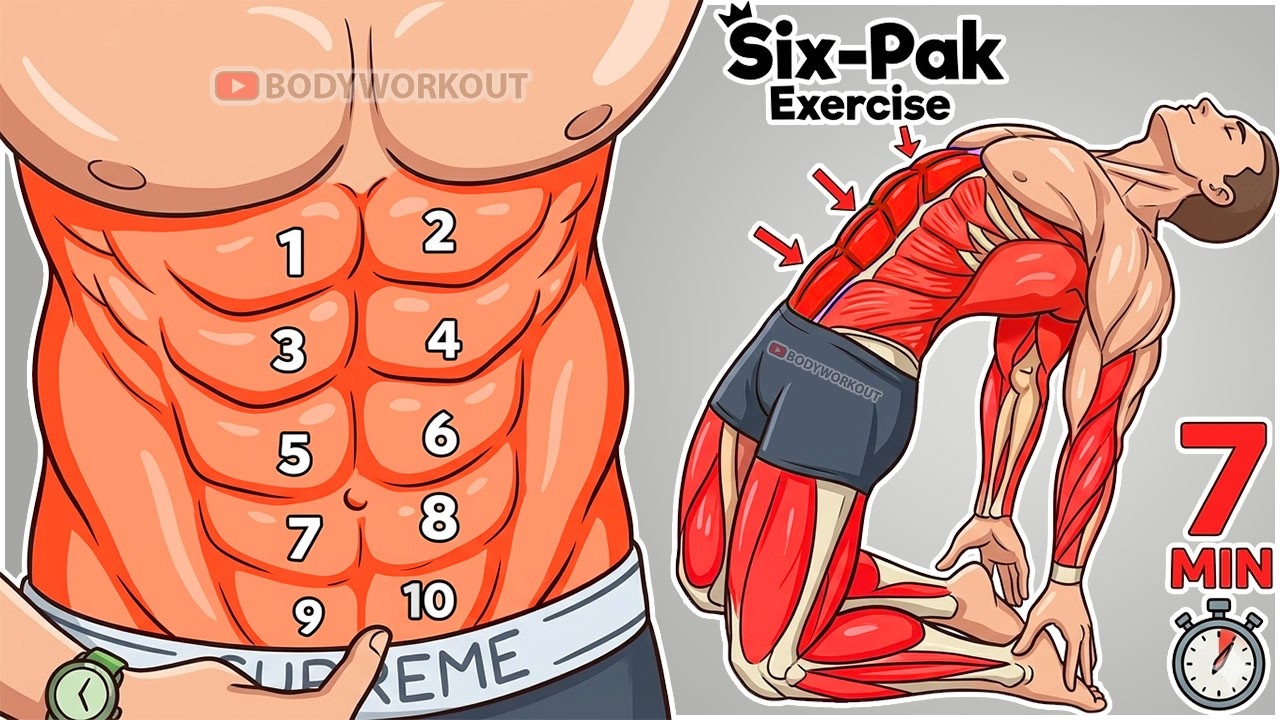 7 Min ABS Workout That Will Make Your Belly Burn🔥(At Home)