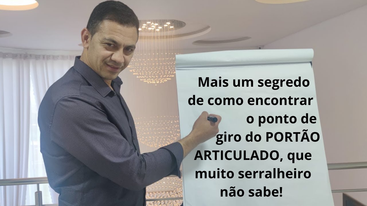 MAIS UM SEGREDO DE COMO ENCONTRAR PONTO DE GIRO DO PORTÃO ARTICULADO QUE MUITO SERRALHEIRO NÃO SABE!