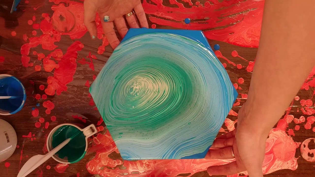 Дешевле, чем холст! Жидкий акрил на фанерке: Fluid art on plywood