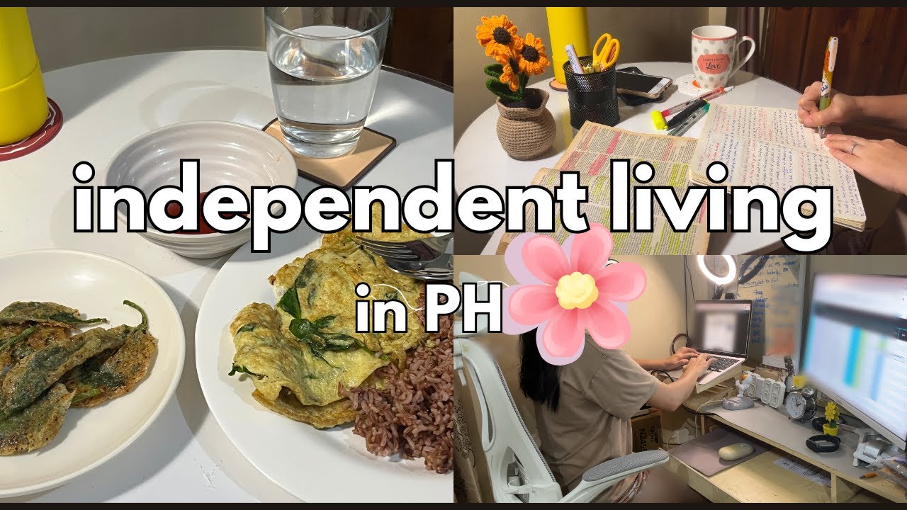🏡 independent living in the Philippines: my work-from-home job l morning devotional l quick skincare