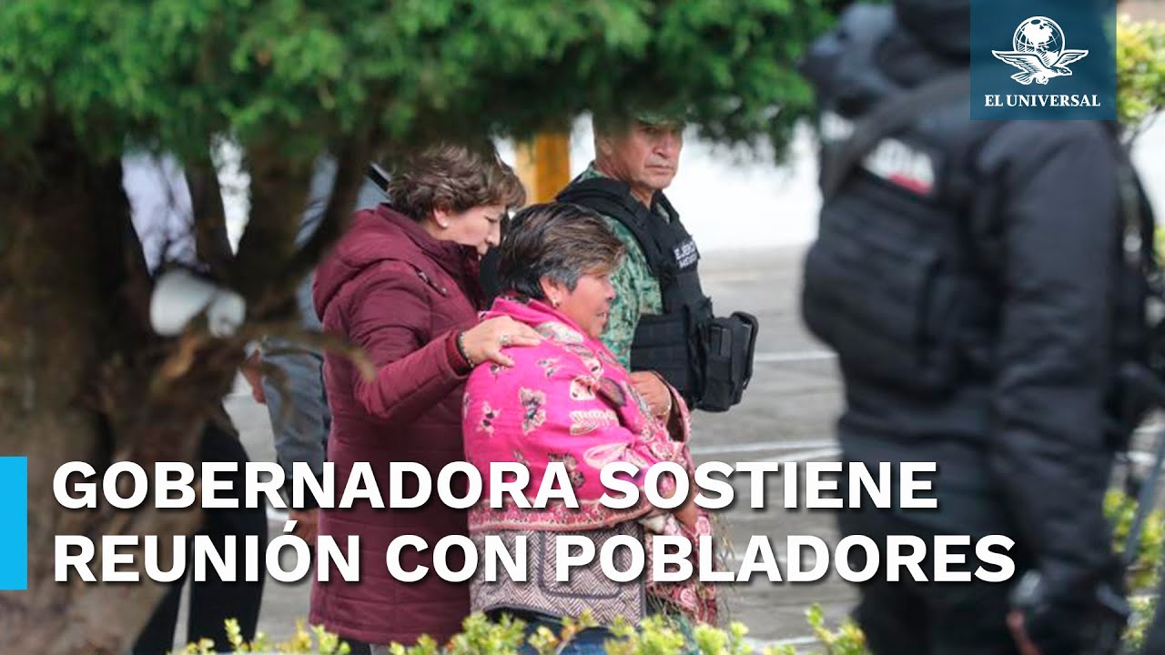 Visita Delfina G&oacute;mez Texcaltitl&aacute;n tras masacre entre pobladores y grupo armado