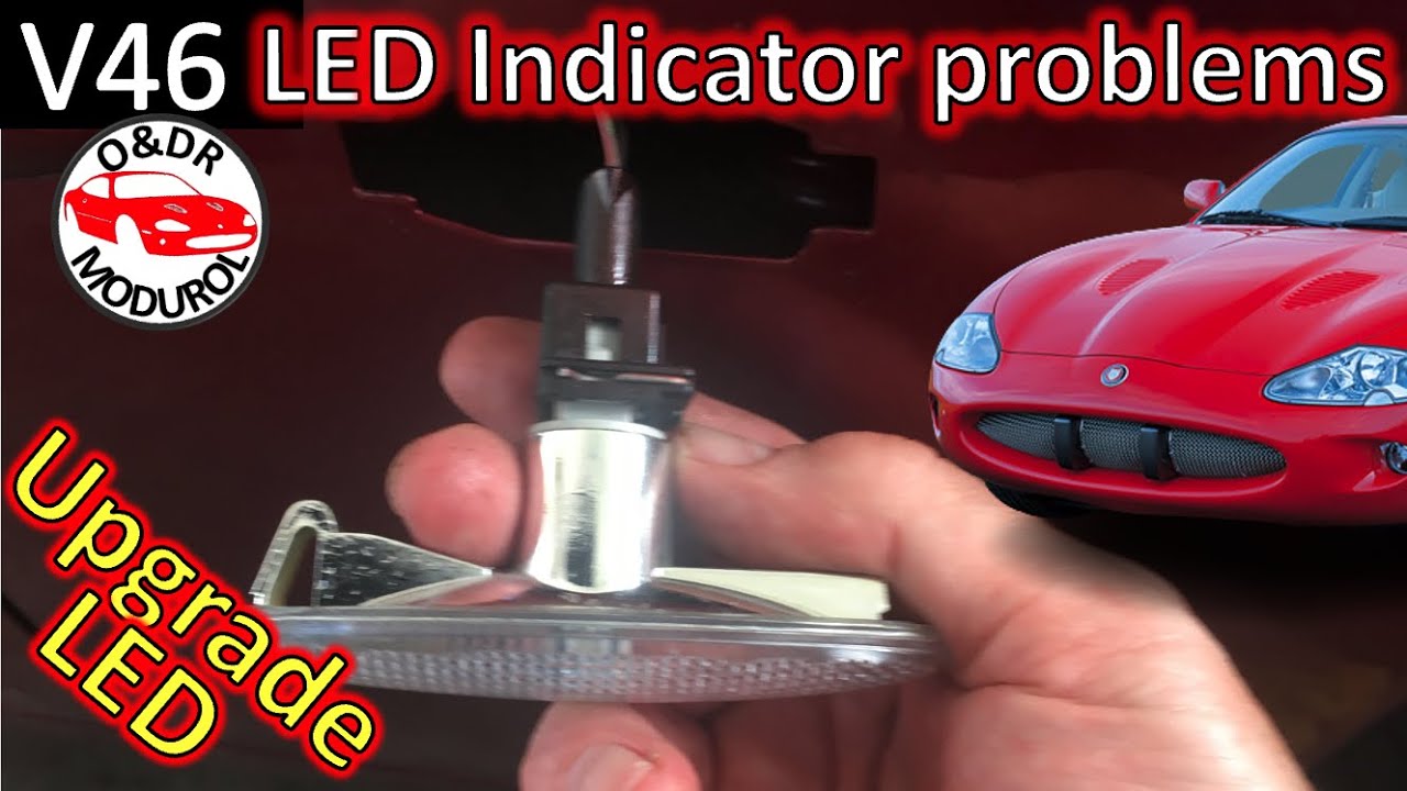 5 проблем с светодиодными лампами повторителя указателя поворота V46 Jaguar XK8 / XKR (X100)