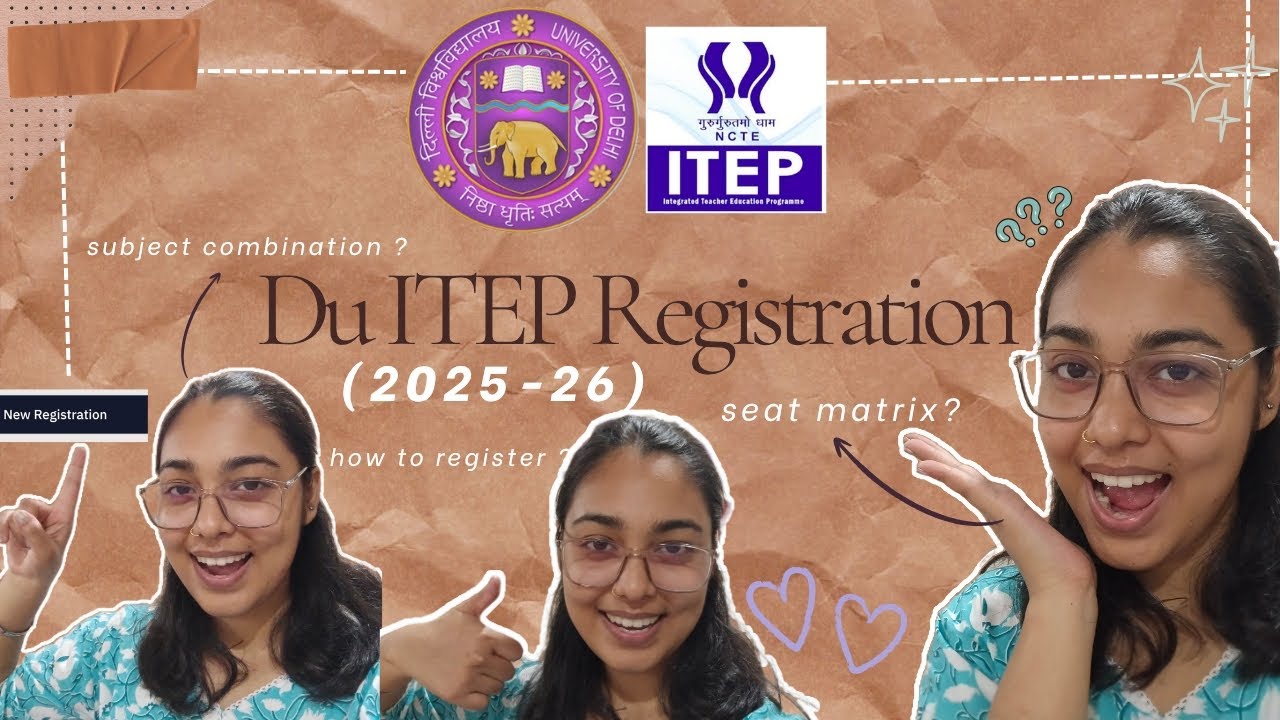 DU ITEP Registration, seat matrix , subject combination|2025-26| #delhiuniversity #itep #ncet