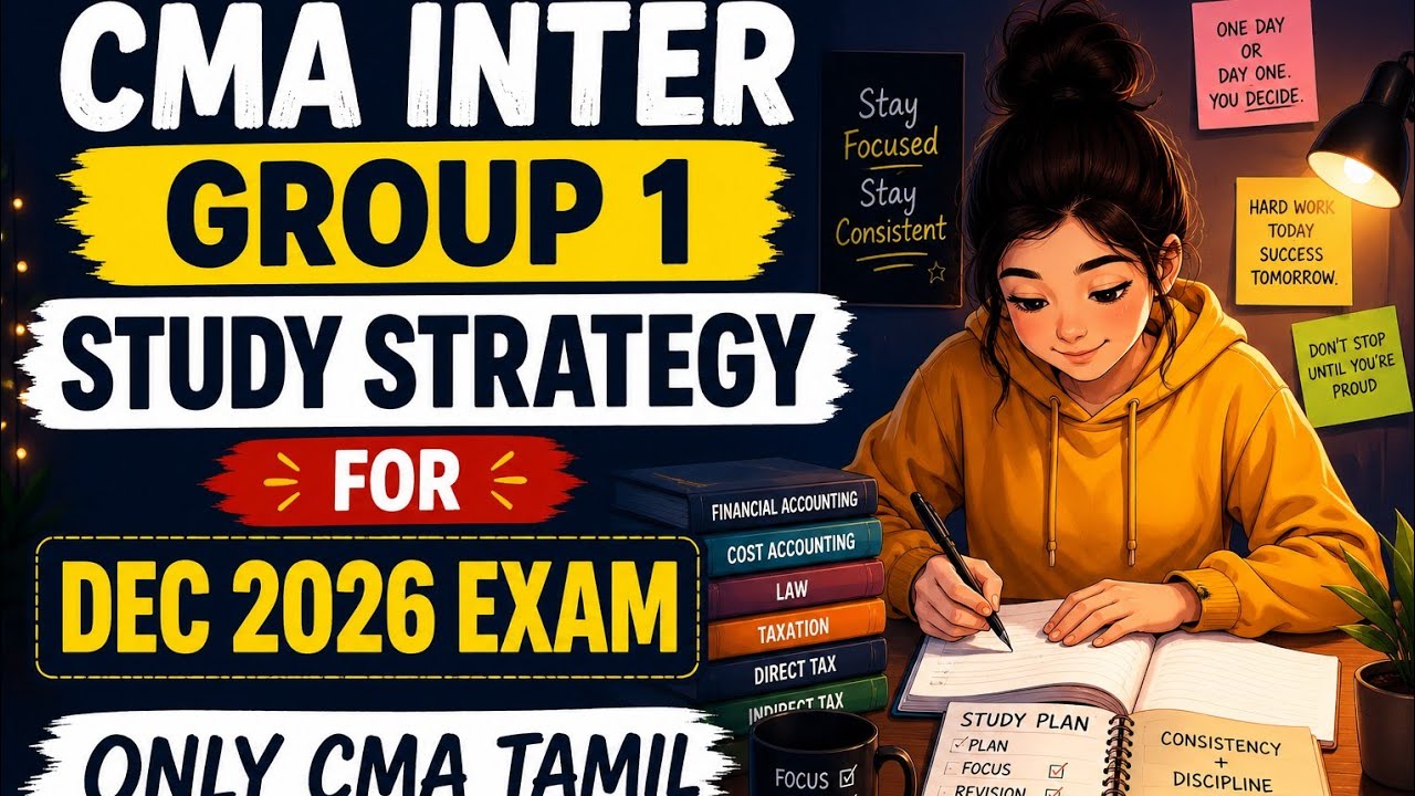 CMA Inter Group 1 Study Strategy for December 2026 Exam / CMA Inter Group 1 Study Plan