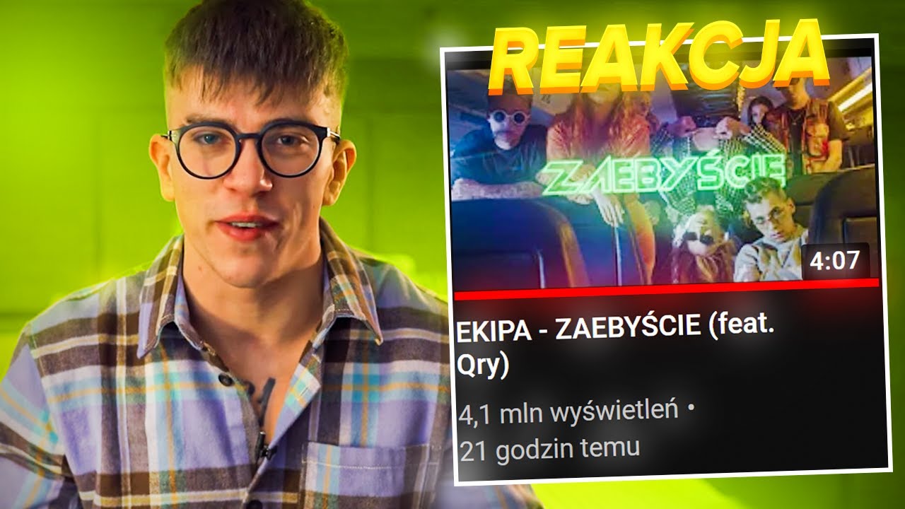 REAKCJA KACPRA BLONSKYEGO NA PIOSENKĘ EKIPY - ZAEBYSCIE (feat. QRY)