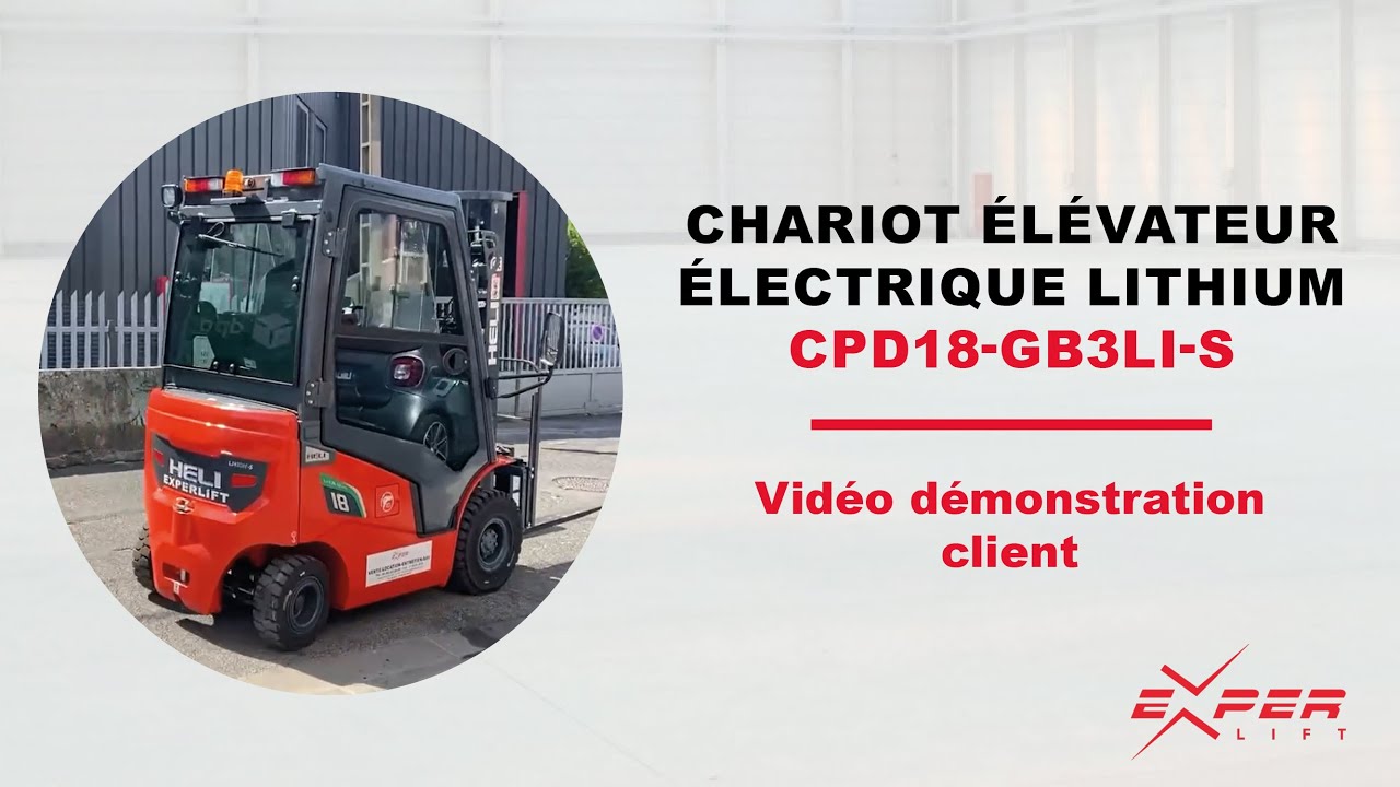 Chariot élévateur électrique Lithium 1800 kg Heli - CPD18-GB3LI-S