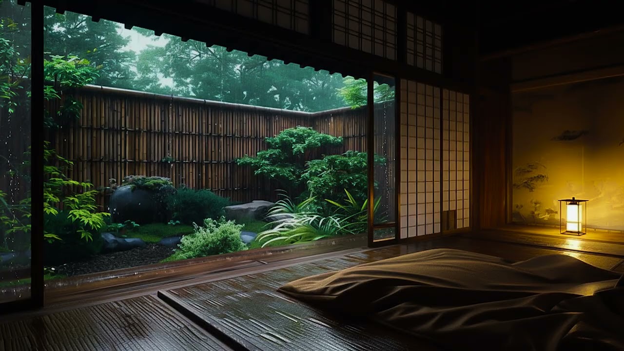 Peaceful Forest Rain Sounds at Night for Deep Sleep, Focus, Relaxation and Anxiety Relief