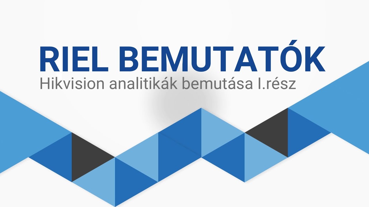 Hikvision analitikák Acusense és arc rögzítés és detektálás - RIEL Online előadás