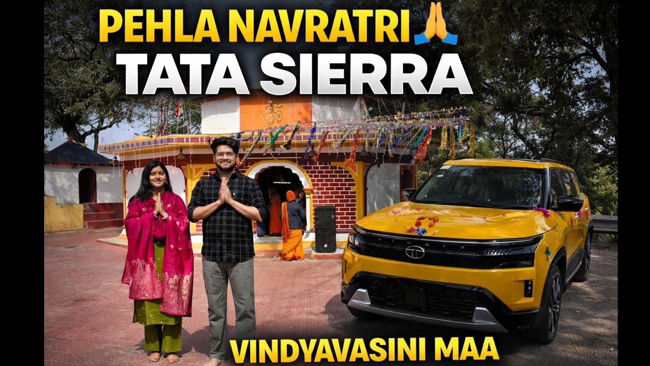 | Tata Sierra at Vindhyavasini Devi Mandir Navratri Special 🙏 #tatasierra #viralvideo 