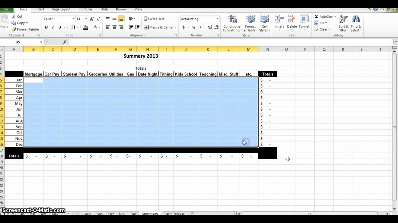 How to Make a Budget in Excel - Part 4
