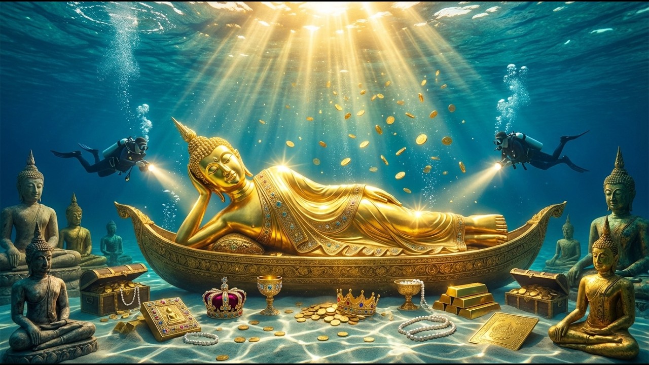 A Sacred Golden Buddha Hidden Underwater for Centuries | #treasurehunt  #treasure