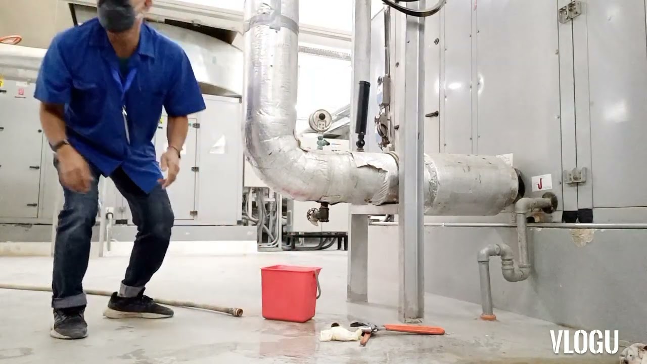 AHU(air handling unit)flushing the coil
