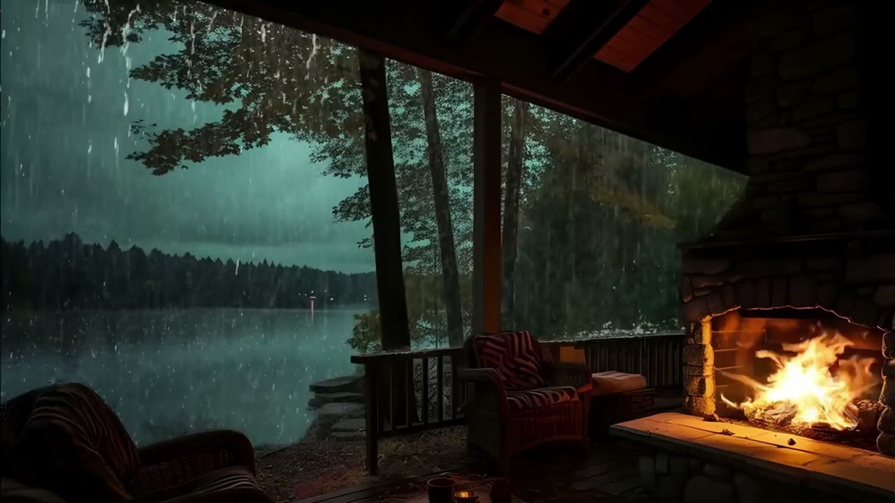 Heavy Rain & Thunderstorm Sounds for Sleeping ⛈️ Relaxing Rain at Night (4 Hours)