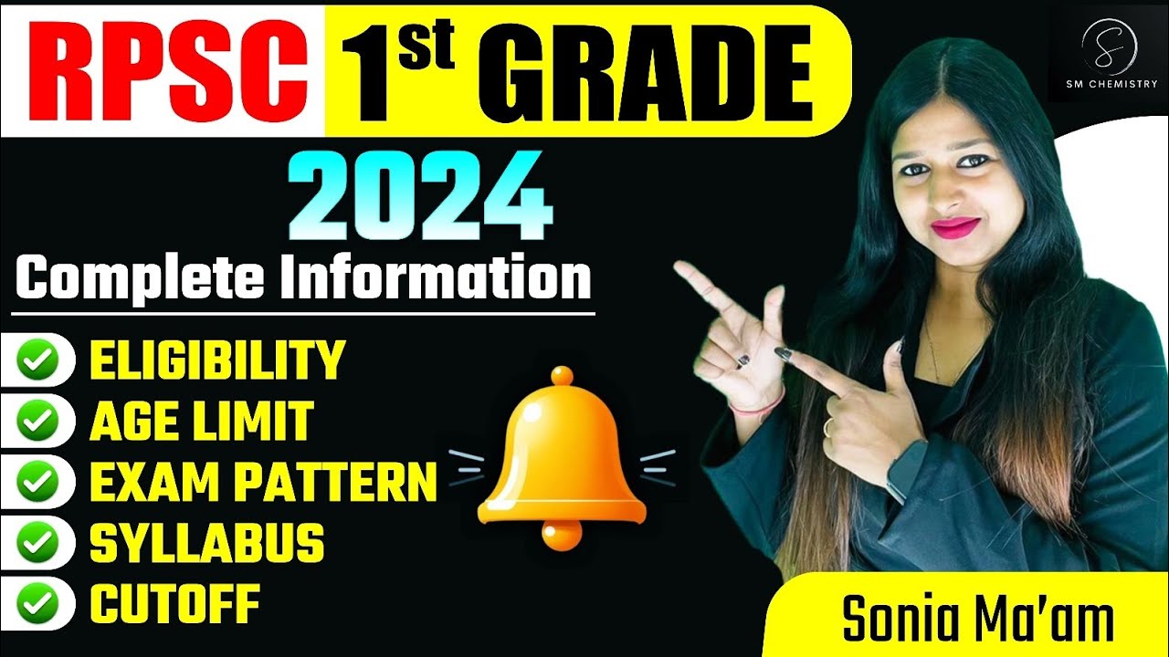RPSC 1st Grade 2024|RPSC PGT Chemistry| Exam Pattern|Syllabus|Eligibility|Age Limit|Cutoff|Sonia Mam