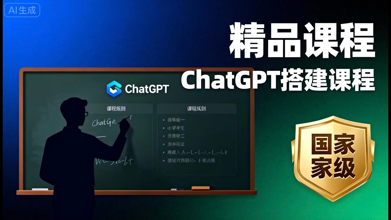 国家级精品课程是怎么做的？ChatGPT一套模板直接搭建