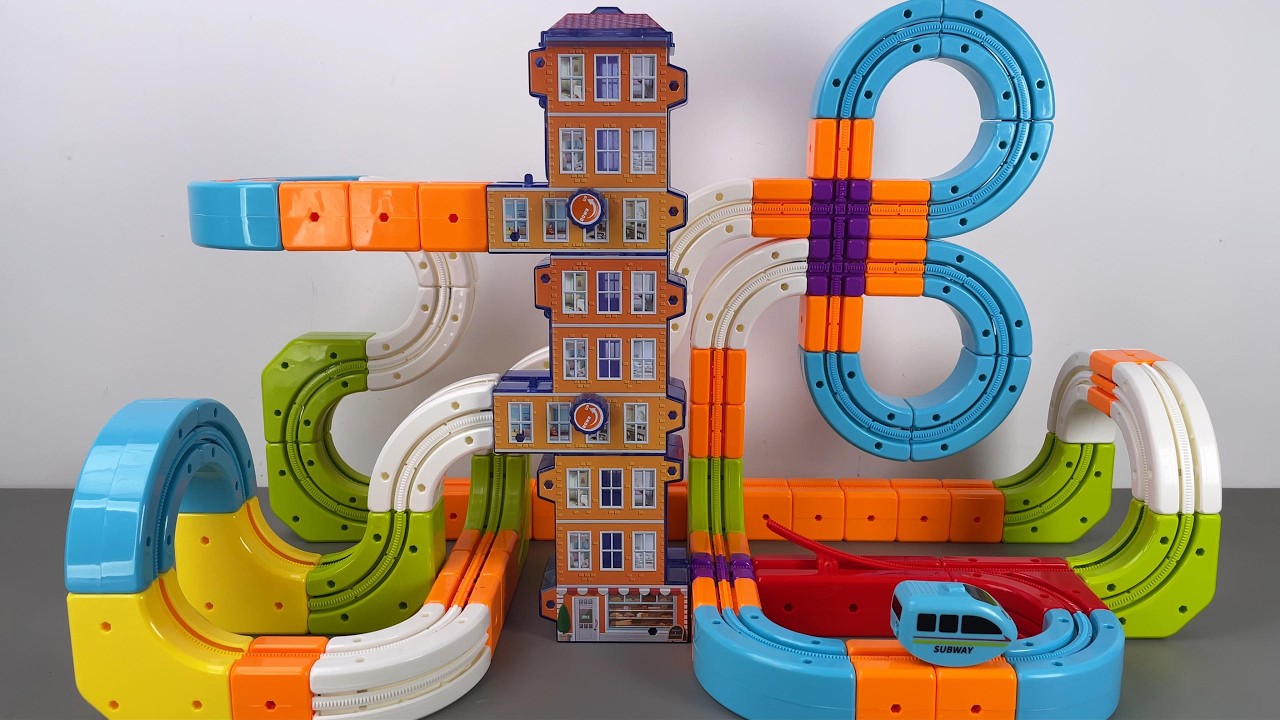 16 Minute ASMR Toy Unboxing Video: Magical Magnetic Elevator Track Train | Toy Review