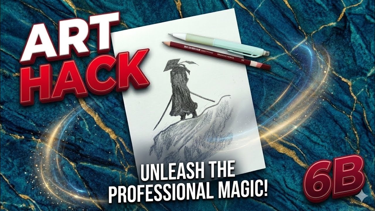 Mastering the 6B Pencil Full Samurai Drawing Tutorial The 6B Pencil Secret:  Sketch to Masterpiece!