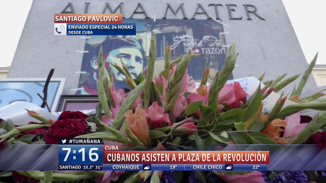Cuba rinde primer homenaje masivo a Fidel Castro en la plaza que más amó | 24 Horas TVN Chile