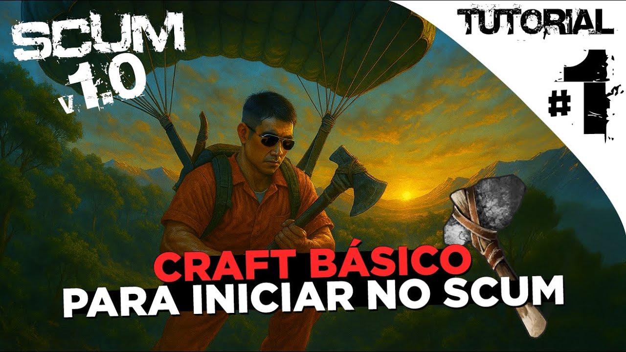 SCUM TUTORIAL #1 - CRAFT DE MACHADO, FACA, LANÇA, ARCO E FOGUEIRA