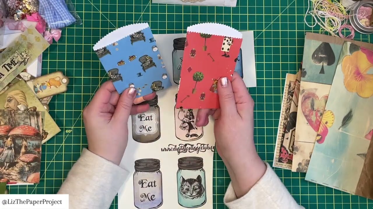 MAKING AND CREATING | ALICE IN WONDERLAND EPHEMERA | ONE PAGE WONDER #TUTORIAL #beebeecraft #crafts