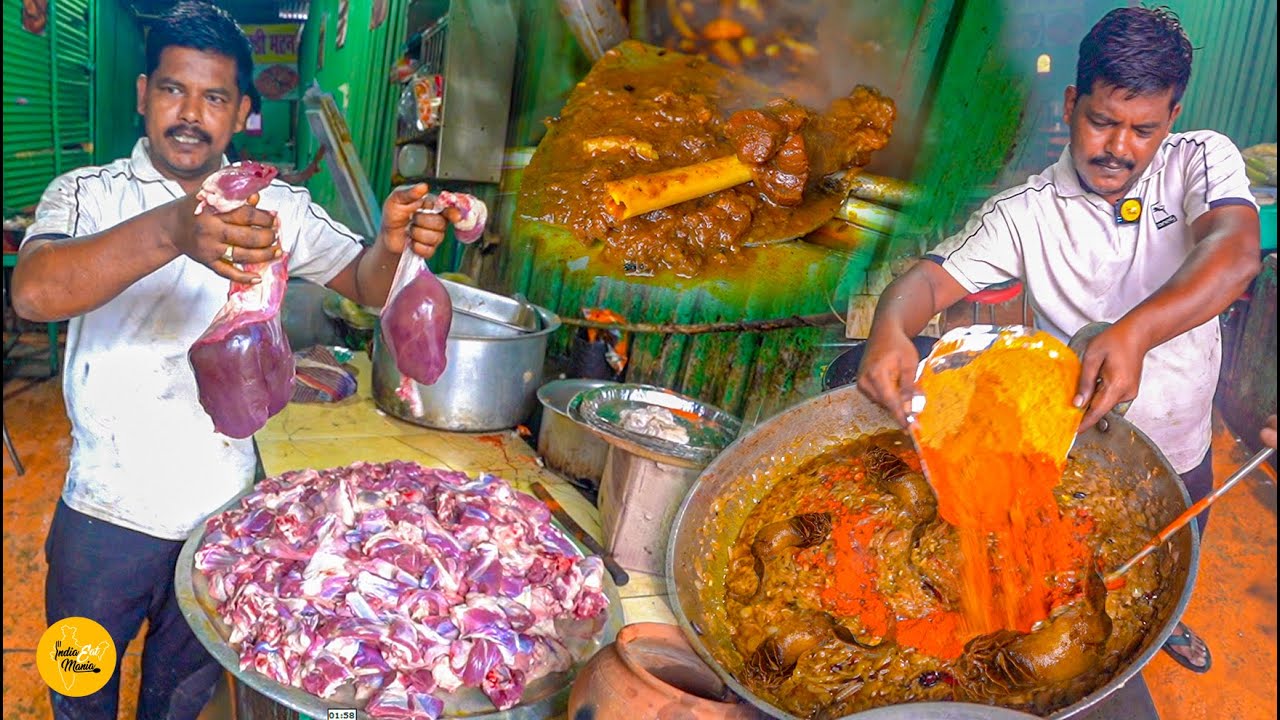 Patna Most Viral Laxman Bhai Ki Bihari Style Khasi Kadai Mutton Thali Rs. 130/- l Patna Food Tour