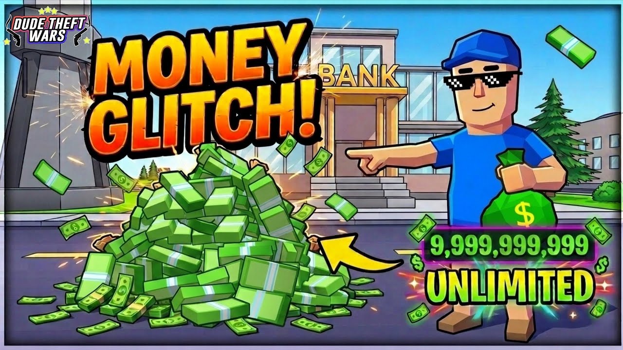UNLIMITED MONEY GLITCH IS FINALLY HERE! - Dude Theft Wars.😱