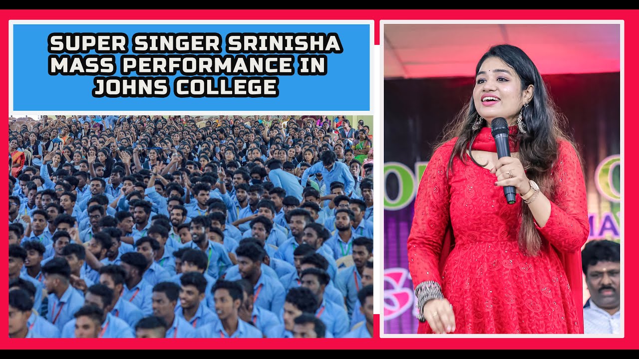 SUPER SINGER SRINISHA MASS PERFORMANCE IN  JOHNS COLLEGE  / JKS NEWSY