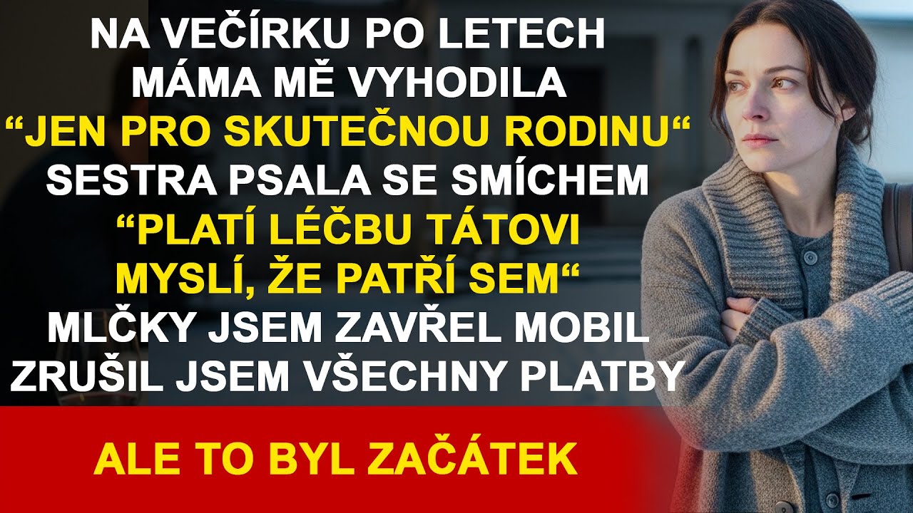 Na vánočním večírku, poprvé po třech letech, matka řekla: 