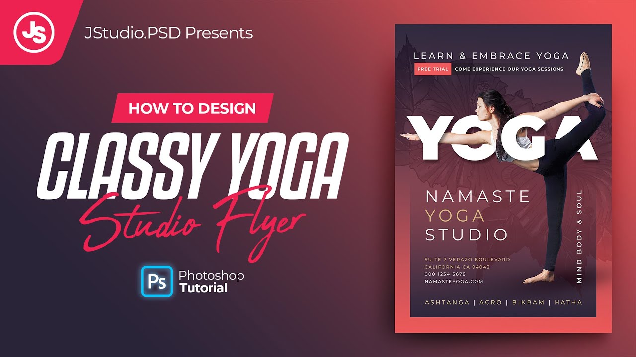 How To Design Yoga Flyer (Photoshop Tutorial)
