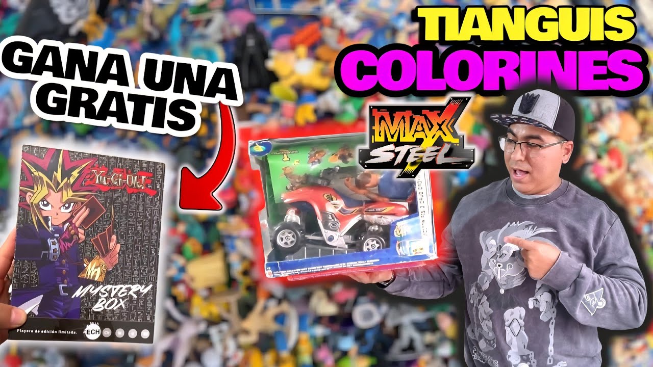 COMPRE esta increíble figura de MAXSTEEL en el Tianguis de COLORINES y nos regalaron MUCHOS JUGUETES