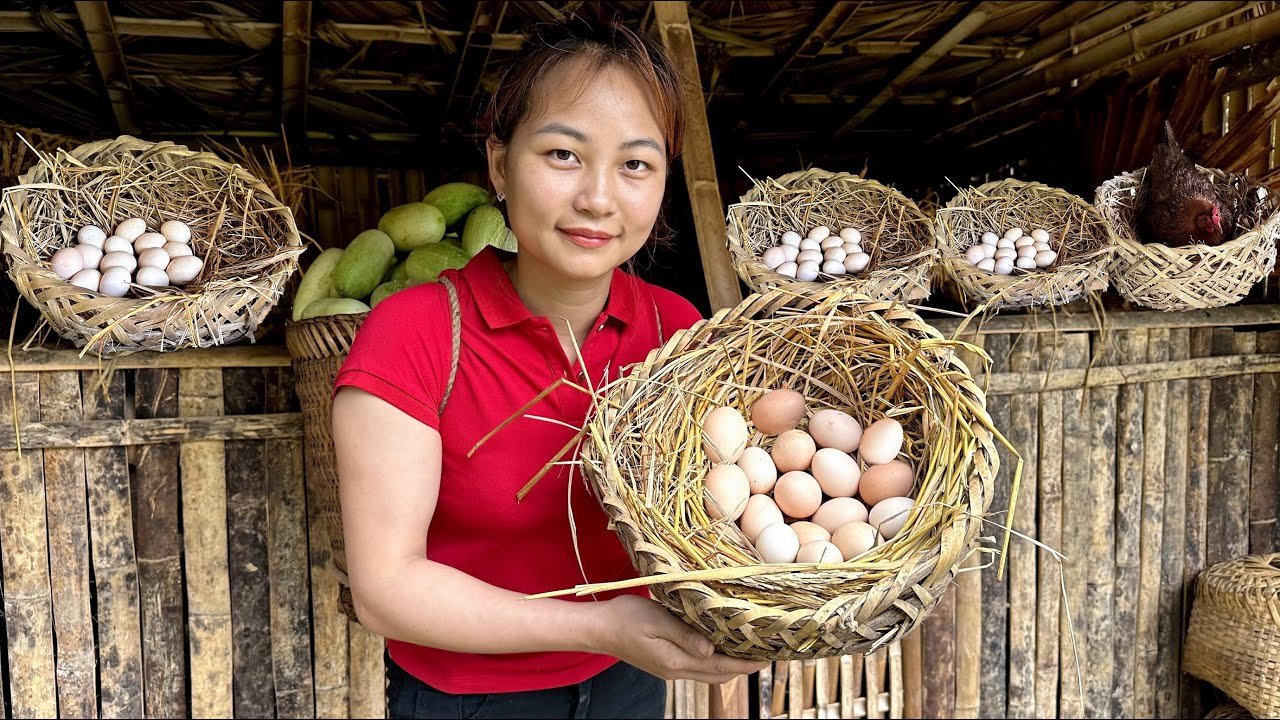 FULL VIDEO: Harvesting agricultural products to sell at the market | Help PRIMITIVE SKILLS gardening