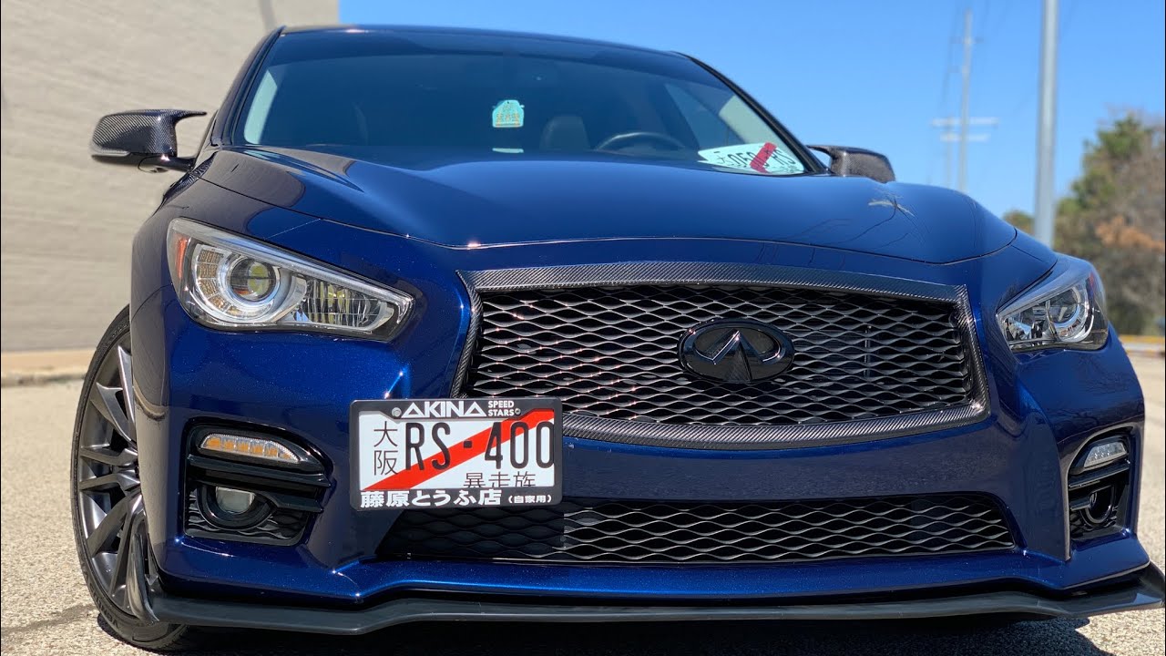 INFINITI Q50 RED SPORT 400 w/ MOTORDYNE EXHAUST & AMS LOWER DOWNPIPES REVS + FLYBYS