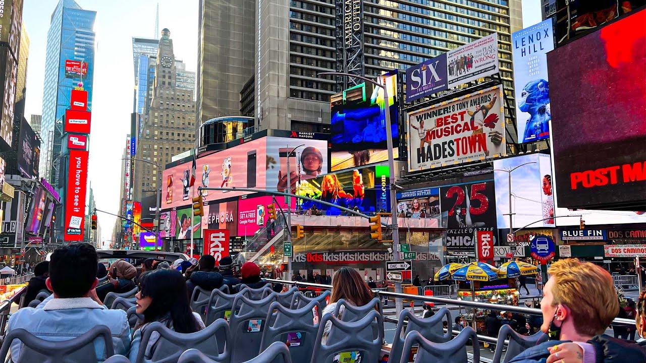 Full Double Decker NYC Big Bus Tour - Times Square / 5th Avenue / Brooklyn Bridge / Wall Street