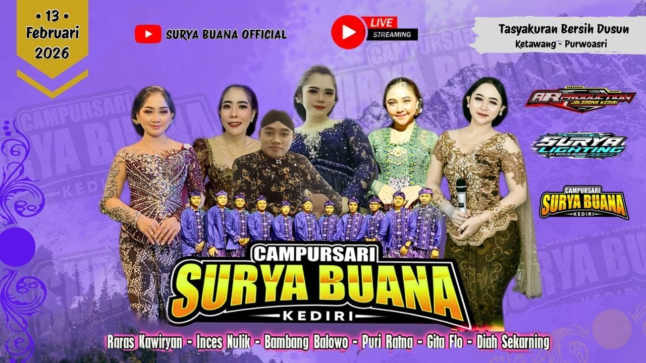 #LIVE CAMPURSARI SURYA BUANA BT DYAH SEKARNING & PURI RATNA || 13 FEB 2026 || TERBARU MALAM INI !!!