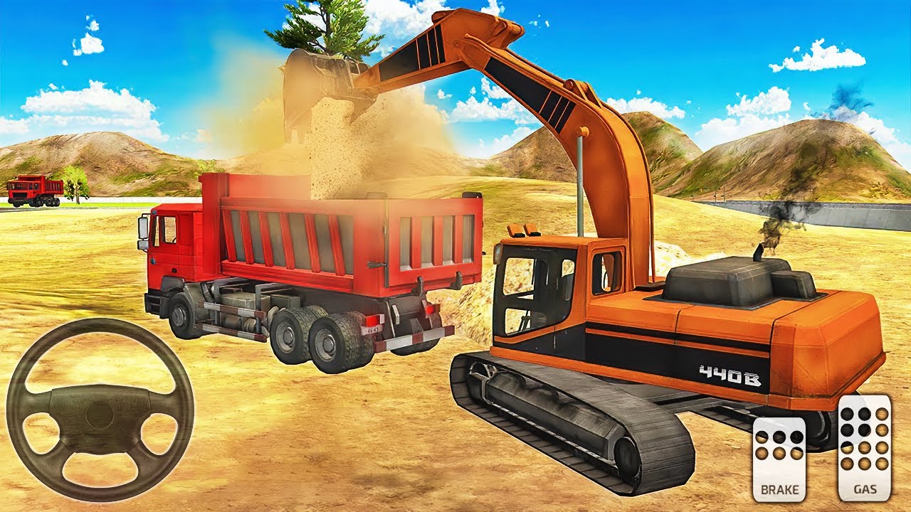 Heavy Excavator Simulator Pro - Excavator Loading Sand Into Dump Truck - Android Gameplay