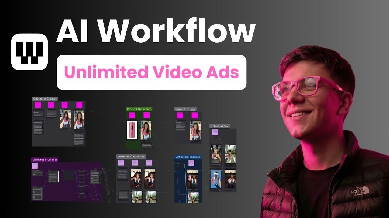 This AI Workflow Creates 100+ Video Ads in One Click!