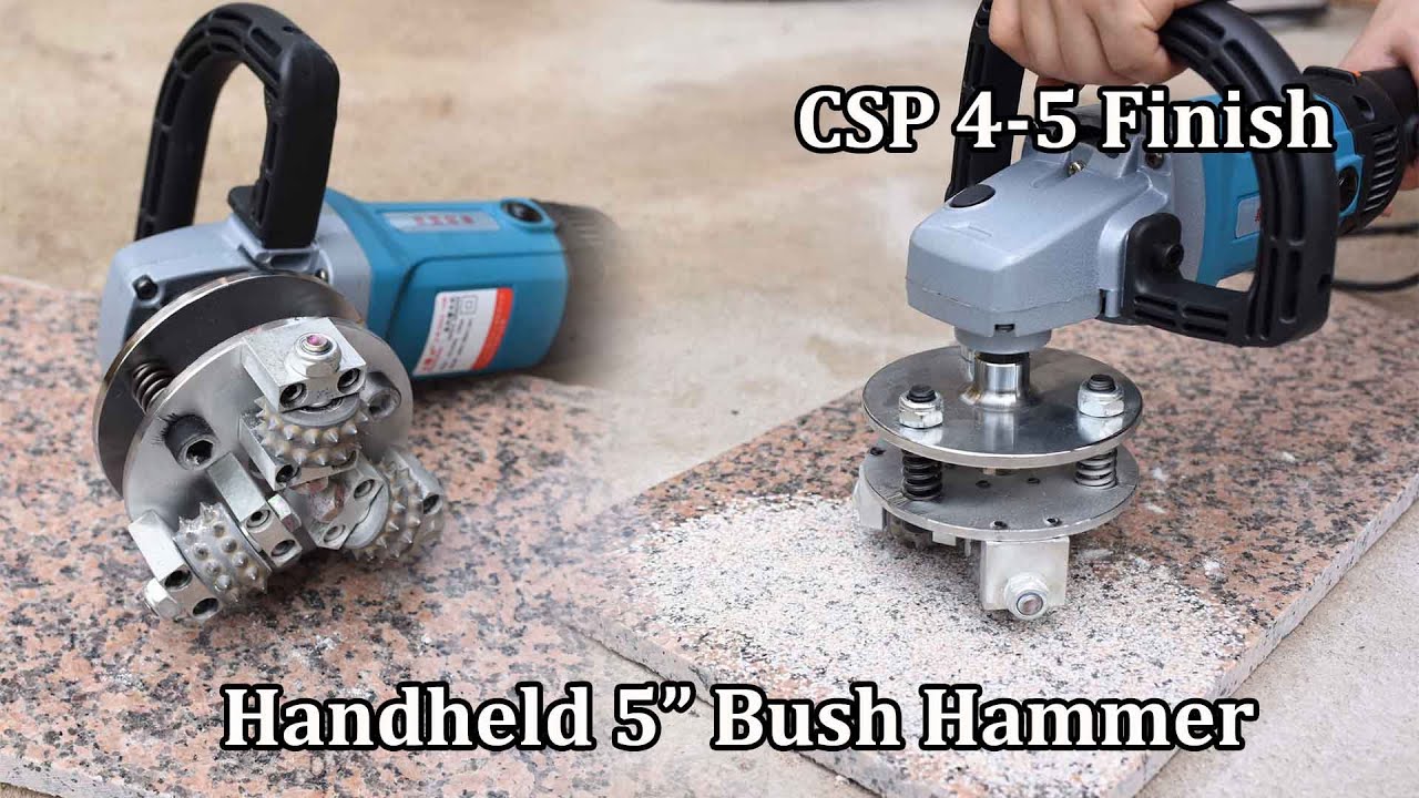 Bush hammer operation video