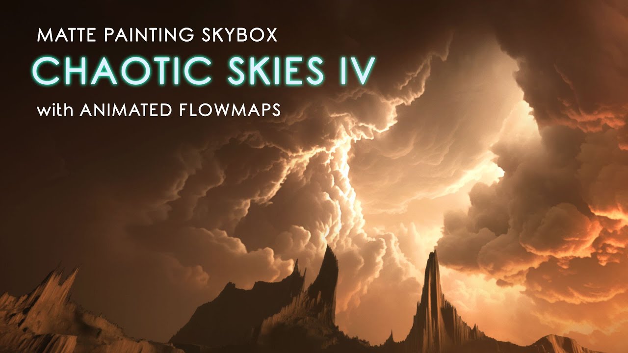 Matte Painting Skybox Pack: Chaotic Skies IV UE5