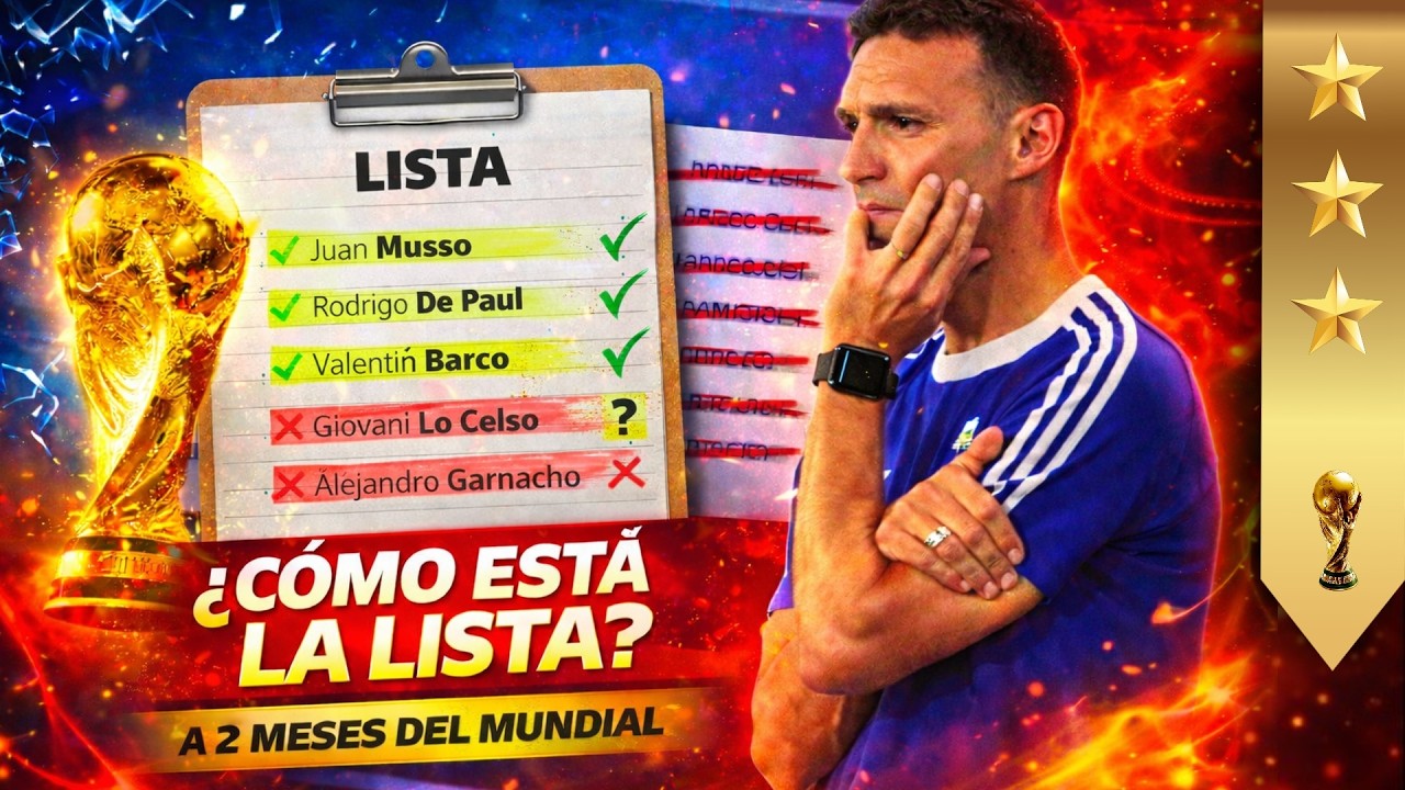 🔥🚨 LA LISTA DE LA SELECCI&Oacute;N ARGENTINA: AS&Iacute; EST&Aacute; HOY A DOS MESES DEL MUNDIAL