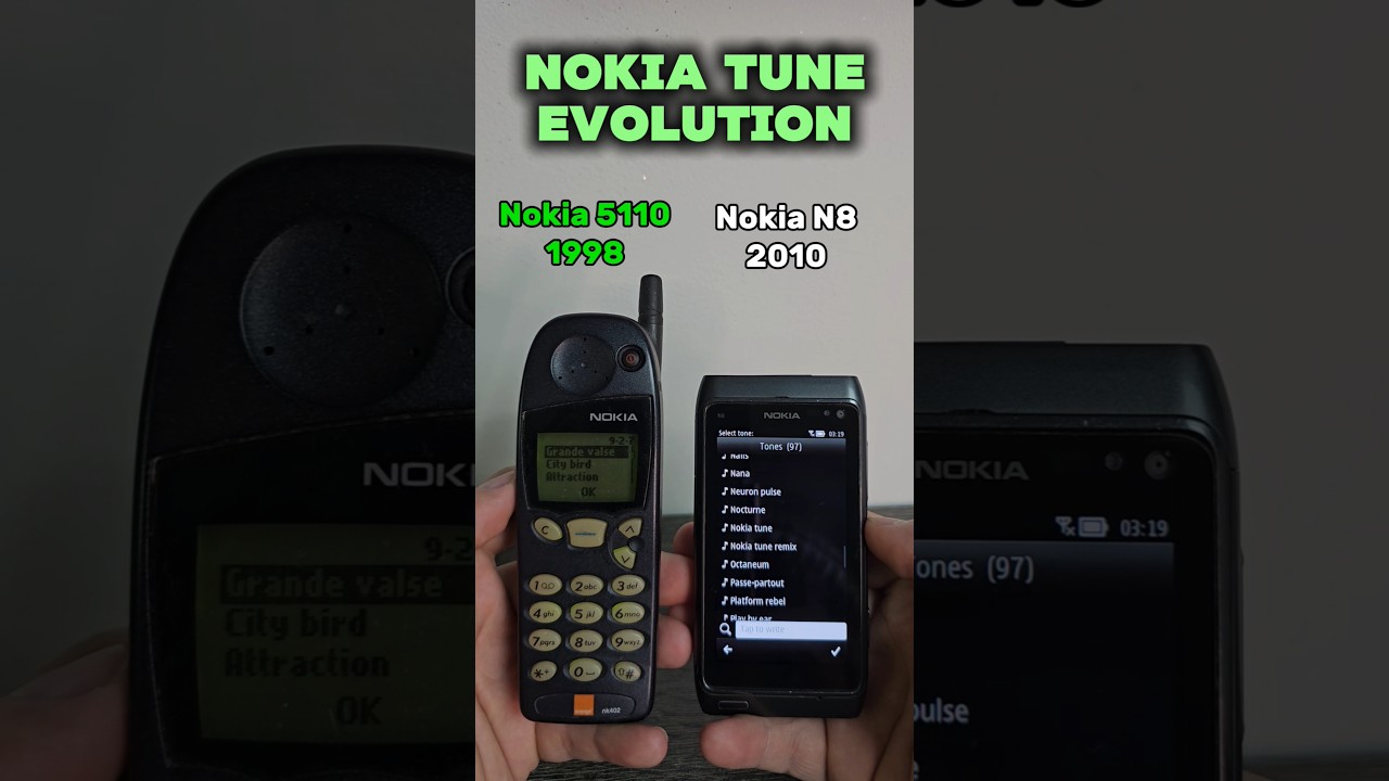 Evolution of the Nokia Tune (1998-2010) - Nokia 5110 vs Nokia N8 #nokia #nokiaringtone #evolution