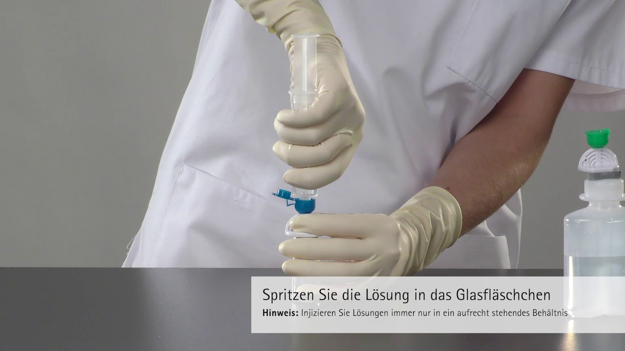 Arzneimittelzubereitung mit dem Zuspritz- und Entnahmespike Mini-Spike®