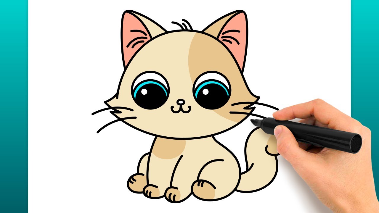 Como Desenhar Um Gatinho (Tutorial De Desenho Fácil)