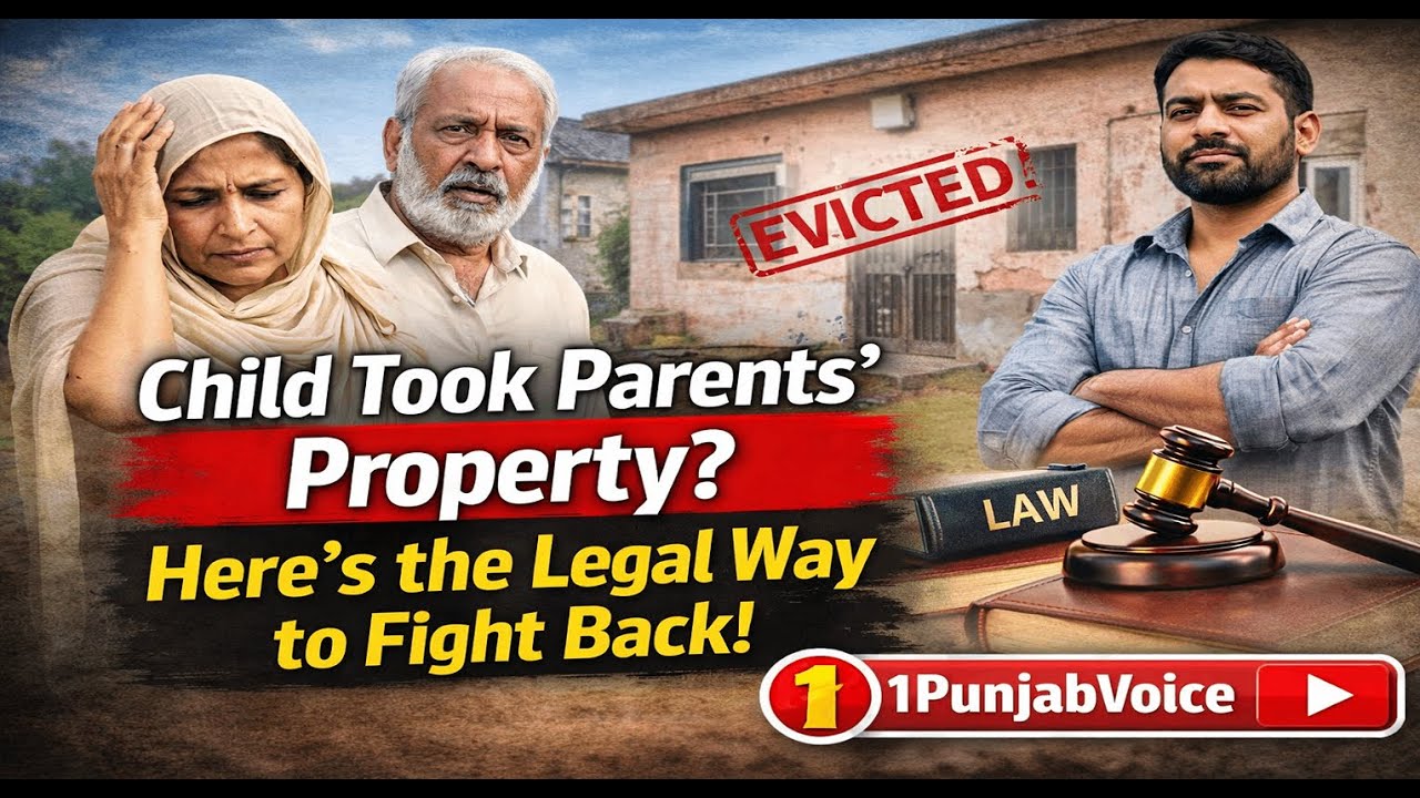ਕੀ ਔਲਾਦ ਨੇ ਮਾਪਿਆਂ ਦੀ ਜਾਇਦਾਦ ਹੜਪ ਲਈ ਅਤੇ ਘਰੋਂ ਕੱਢ ਦਿੱਤਾ ਹੈ ? ਜਾਣੋ ਕਾਨੂੰਨੀ ਹੱਲ !Property Fraud...