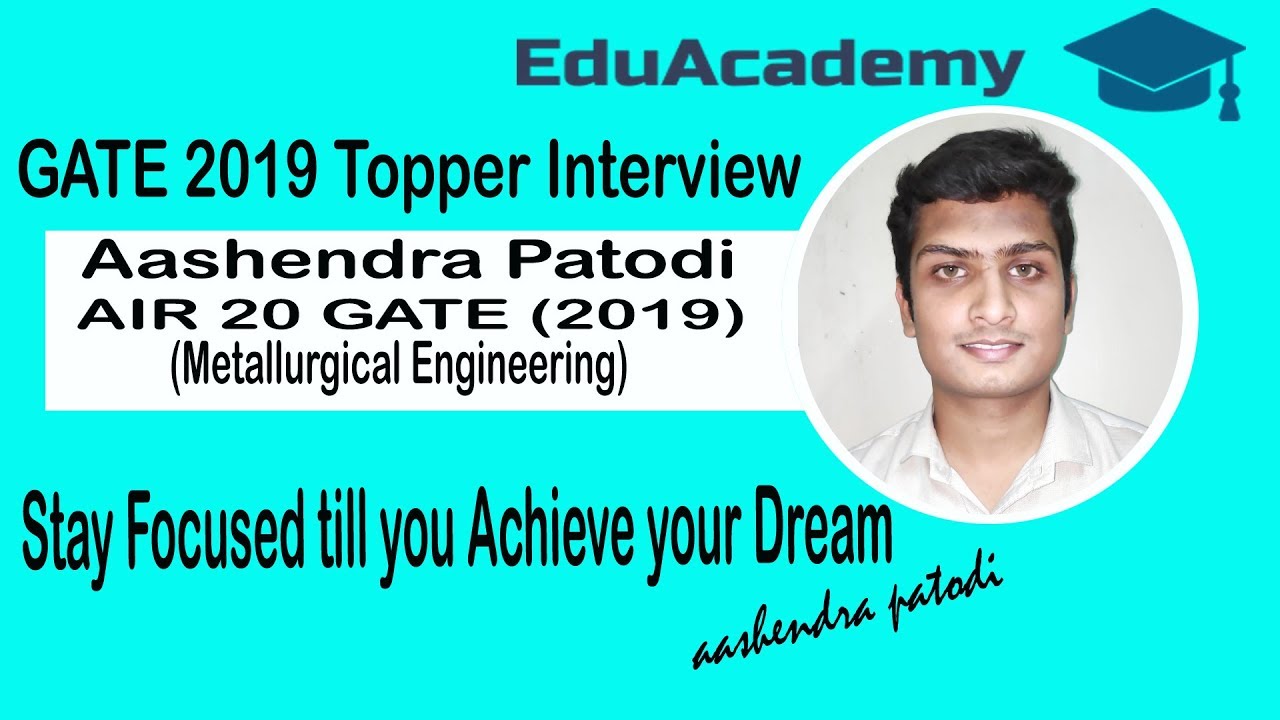 Preparation Tips from Aashendra patodi  AIR 20 GATE 2019 (MT) ! Step by Step
